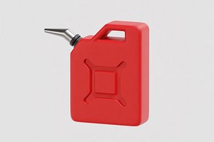 3D Gallon Jerry Gas Fuel Can model