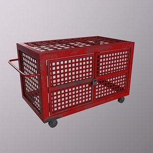 Storage Cart PBR Game Ready Low-poly 3D model model