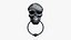 Halloween Skull Door Knocker 3D Model