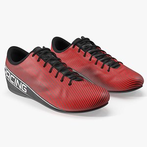 Motorsport Fire-Resistant Race Shoes Red 3D