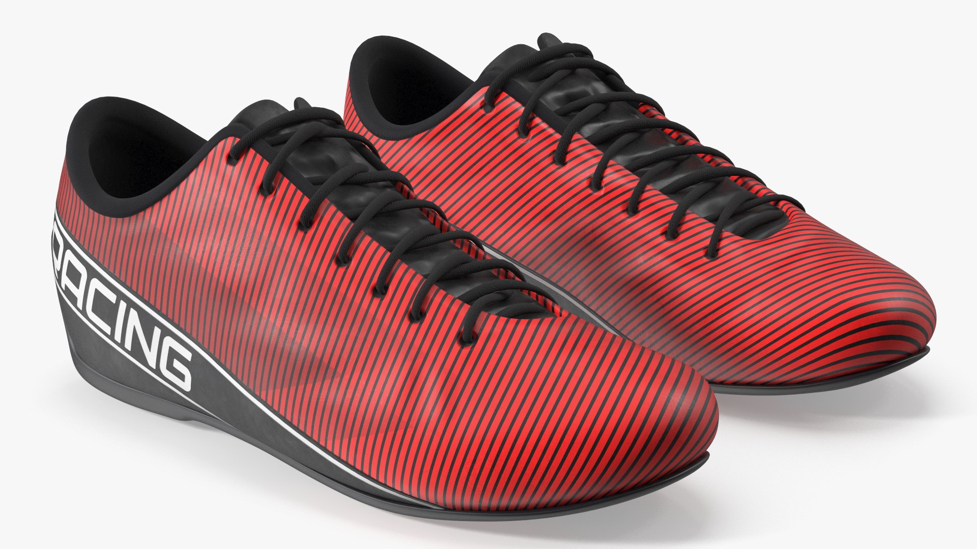 Motorsport Fire-Resistant Race Shoes Red 3D model preview