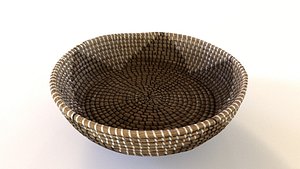 3D seagrass designer decorative bowl model
