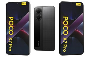 Xiaomi Poco X7 Pro 5G Black Low Poly 3D model