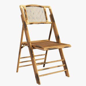 A Folding bamboo chair