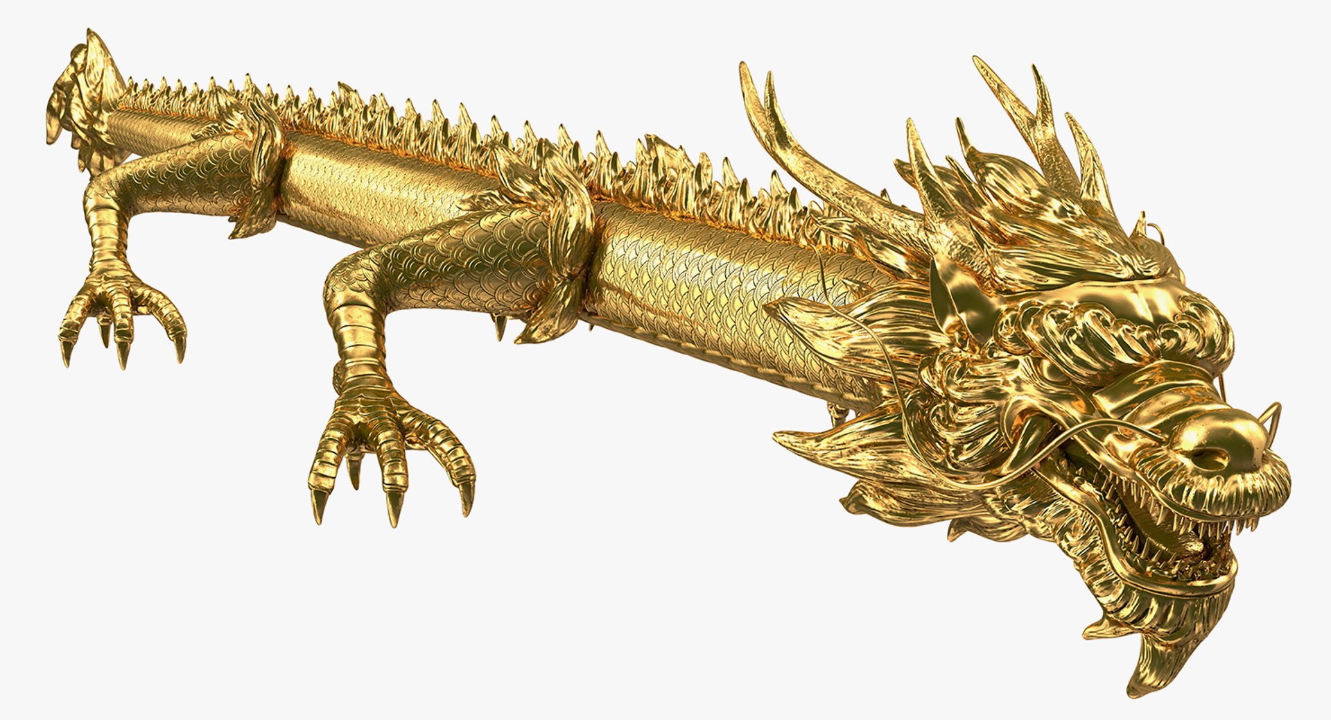 Golden Dragon 3D model preview