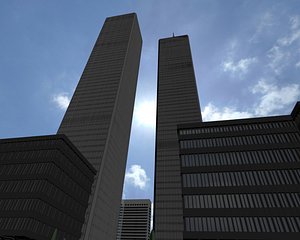 3d model of twin towers world trade