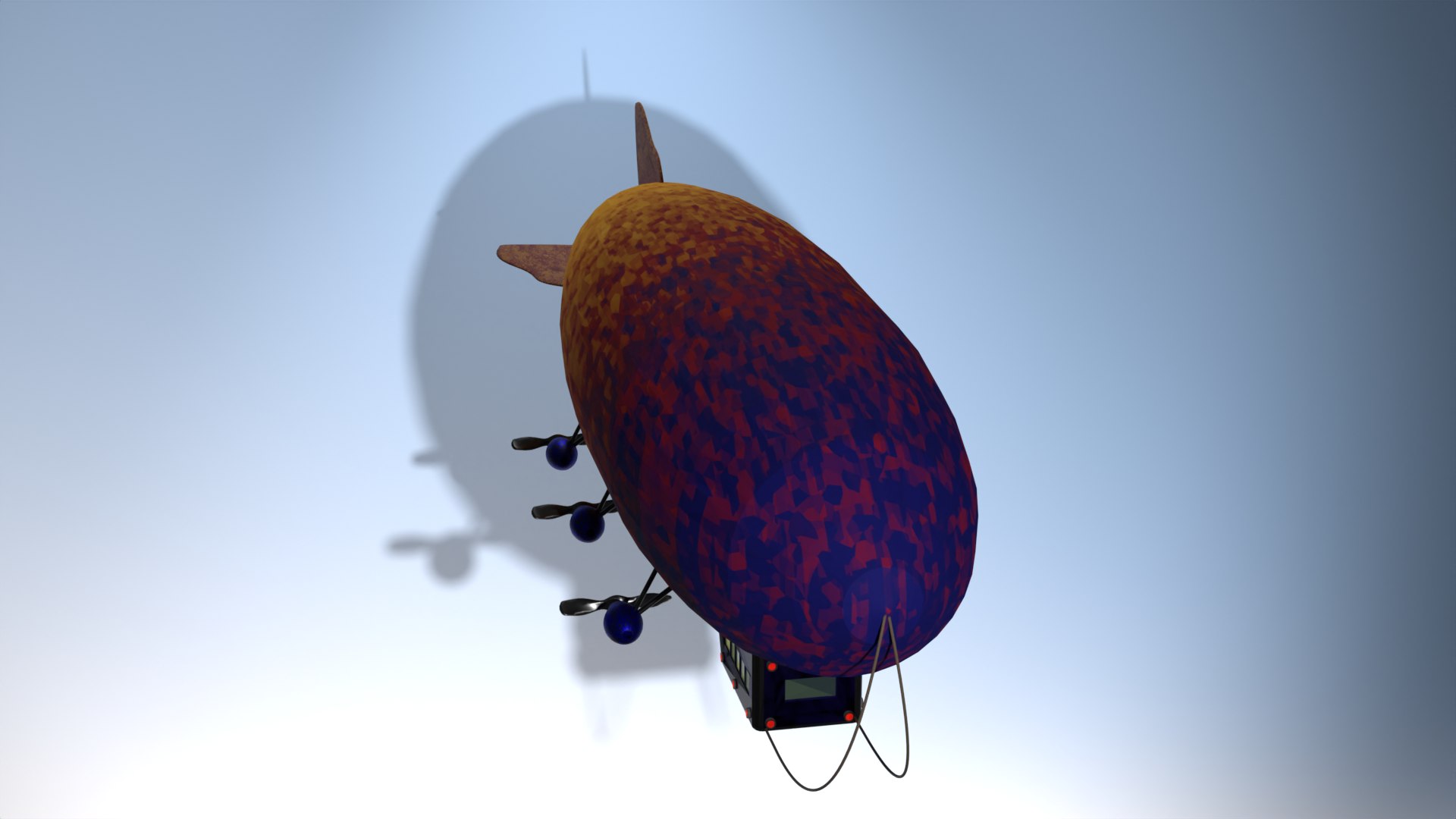 Airship PBR Low Poly Animated 3D Model - TurboSquid 1940026