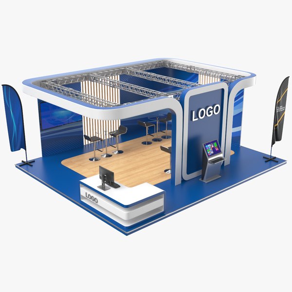 Detailed Exhibition Booth 3D model