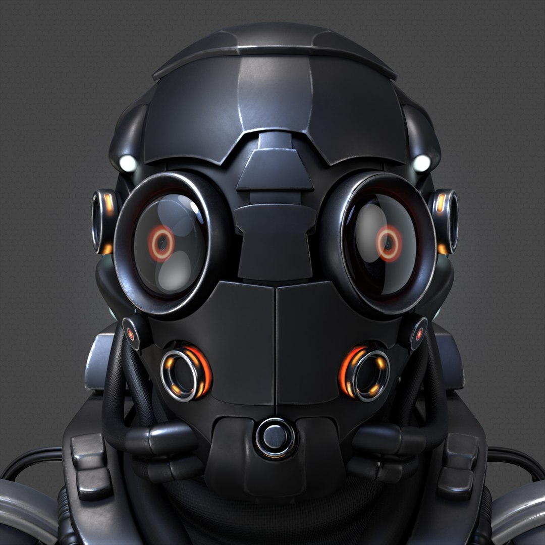 3d Model Of Female Cyborg