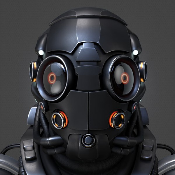 3d model of female cyborg