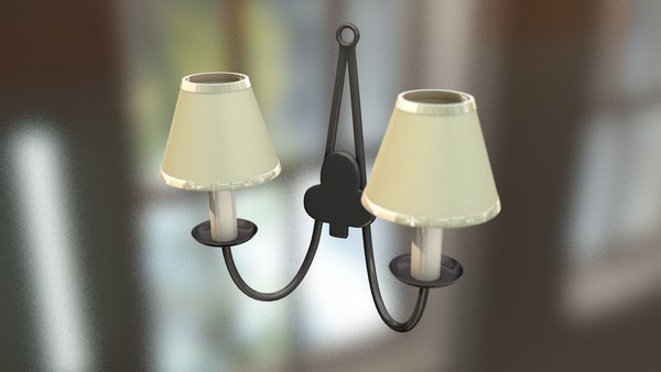 3D model vintage wall lamp