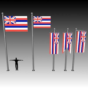 flag u 3d model
