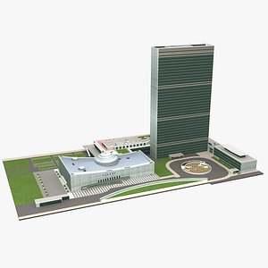 United Nations Headquarters Building New York 3d Model