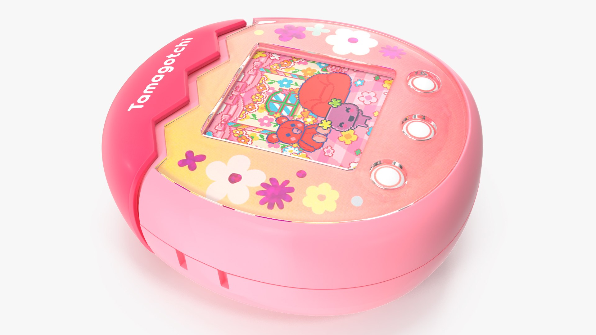 Tamagotchi Pix Floral Pink 3D Model - TurboSquid 2040485