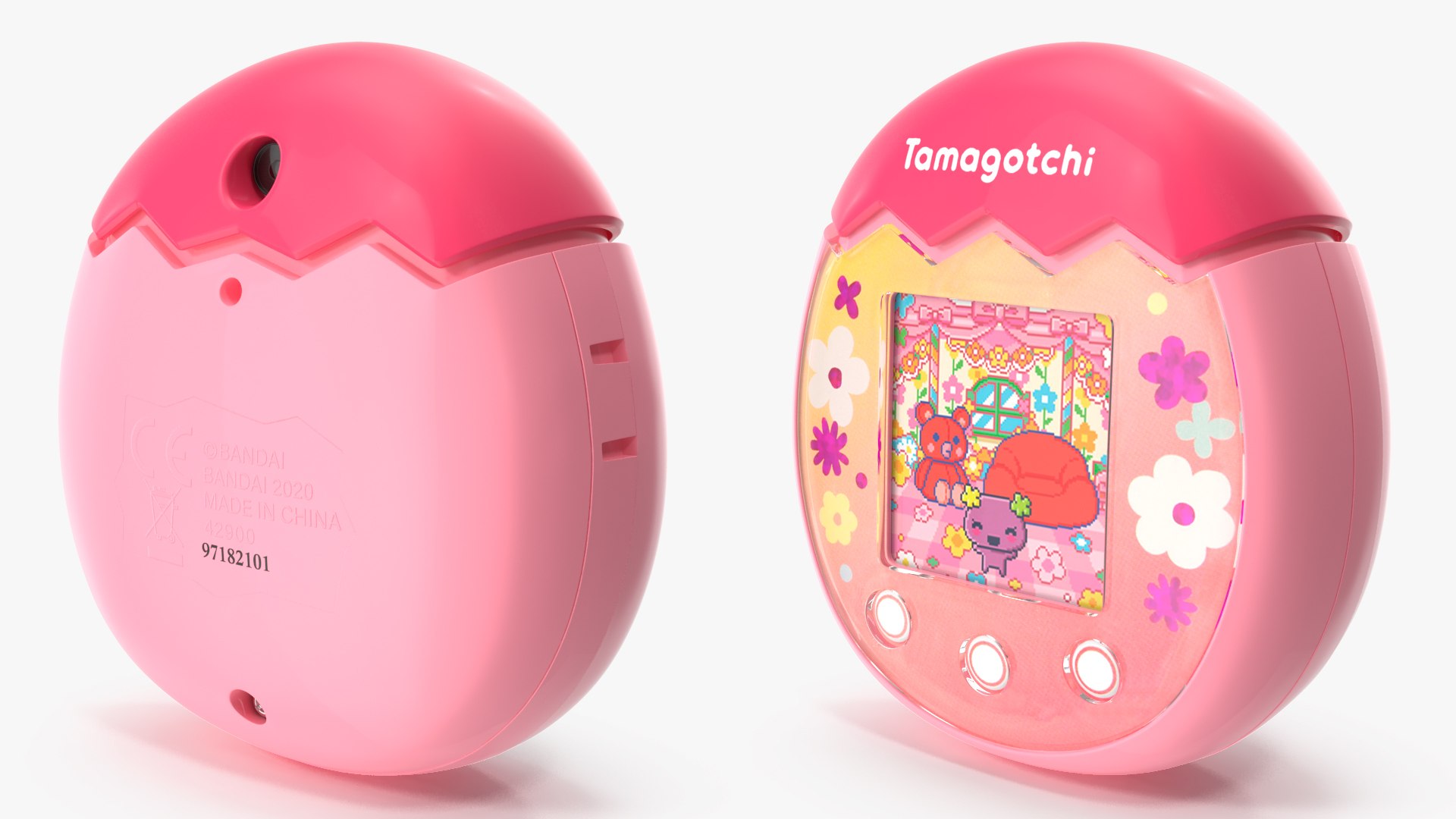 Tamagotchi Pix Floral Pink 3D Model - TurboSquid 2040485