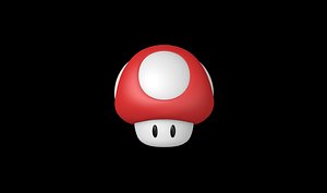 3D shroom super mushroom model