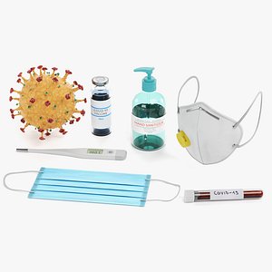 3D covid-19 virus disinfectant model