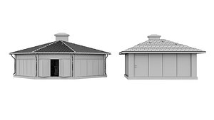 3D gazebo grill model