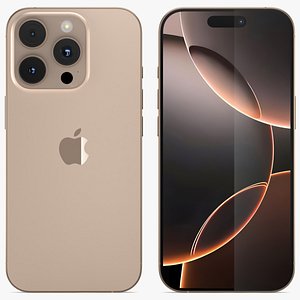 Apple iPhone 16 Pro Desert Titanium 3D model