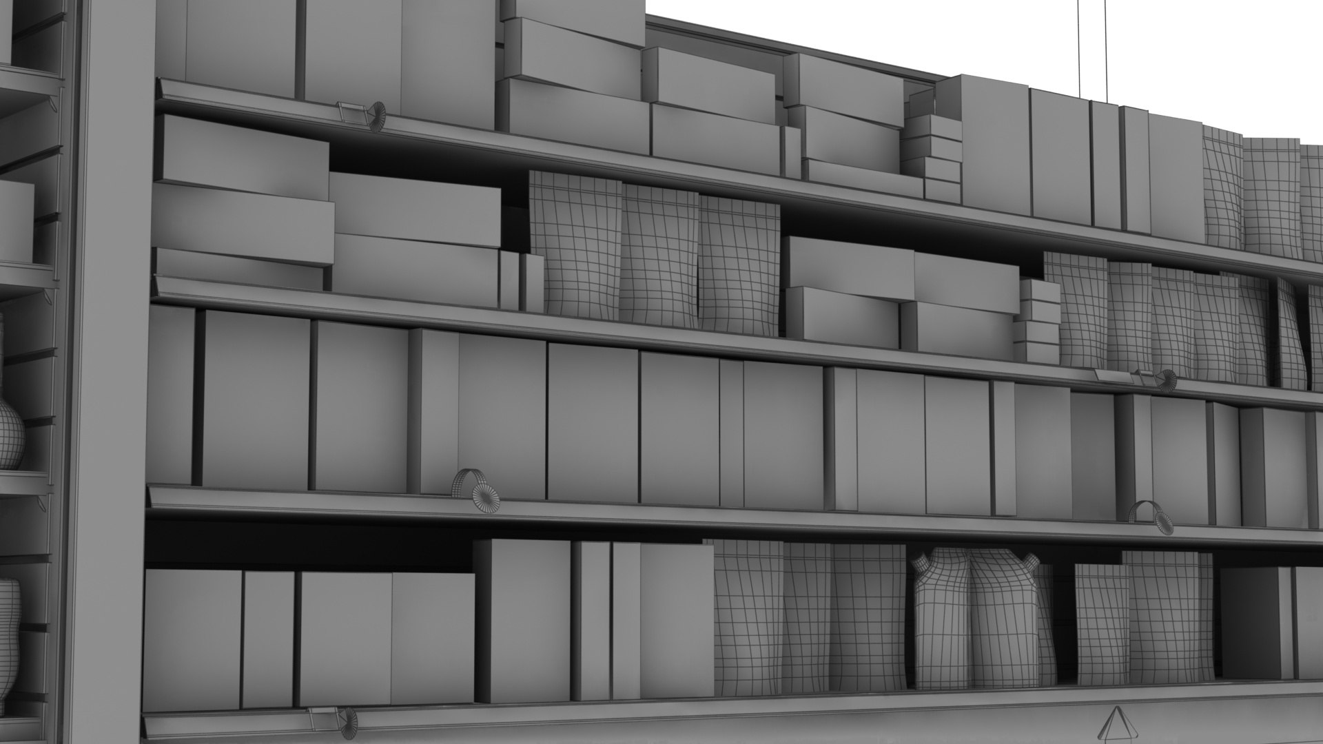 Pantry Staples Supermarket Shelves Model - TurboSquid 2324495