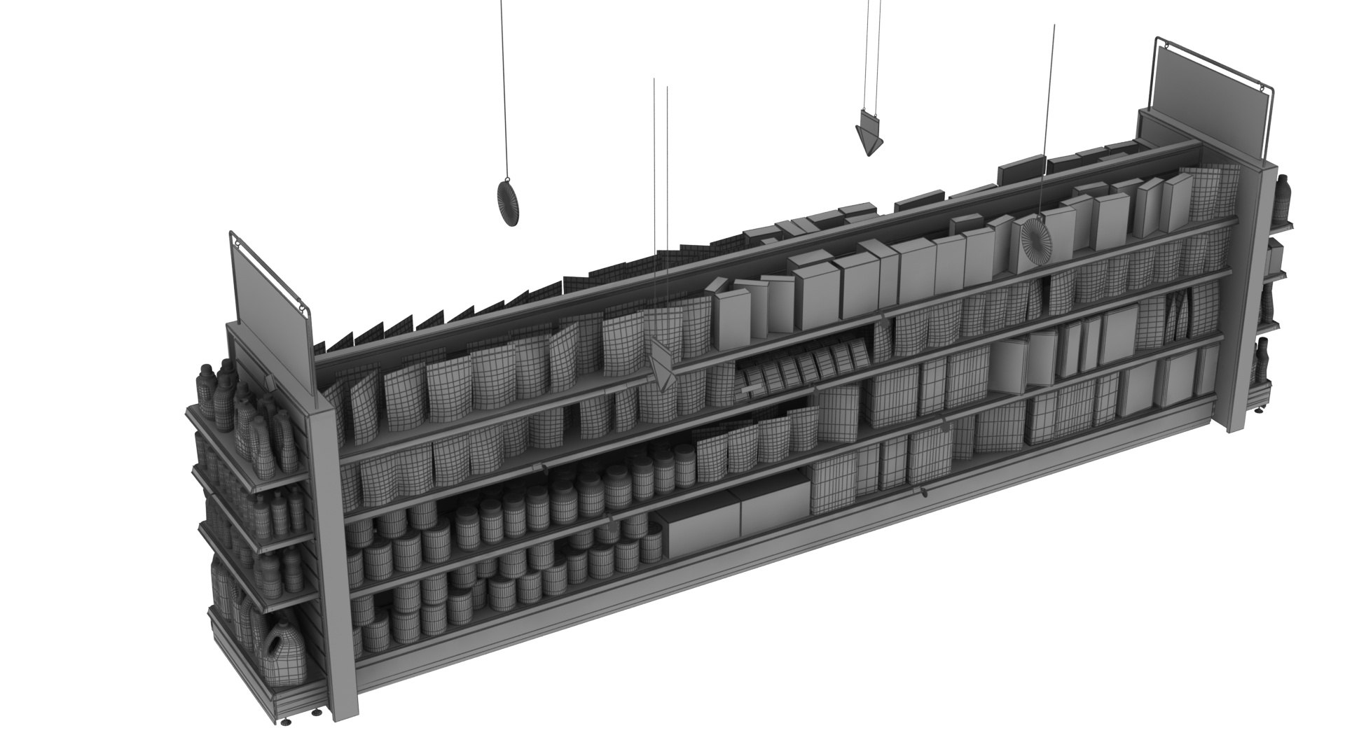 Pantry Staples Supermarket Shelves Model - TurboSquid 2324495