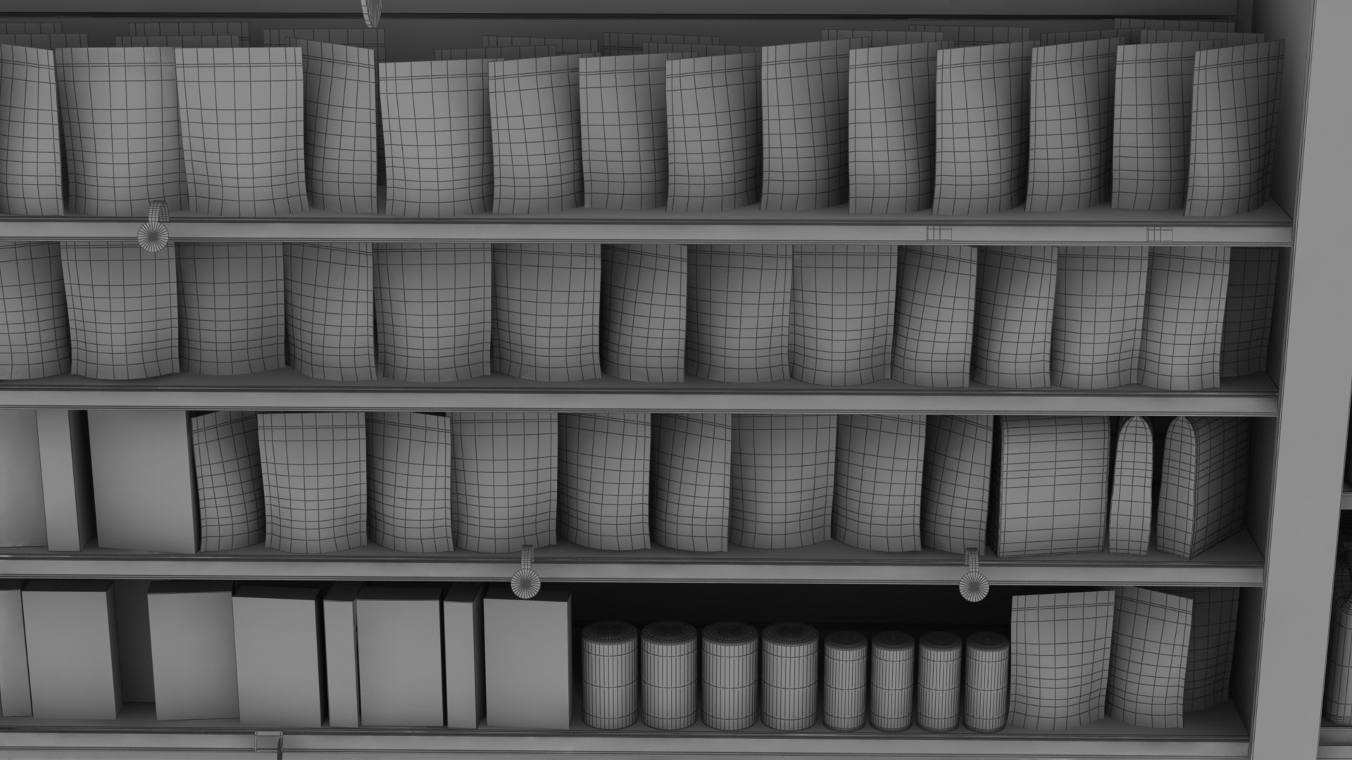 Pantry Staples Supermarket Shelves Model - TurboSquid 2324495
