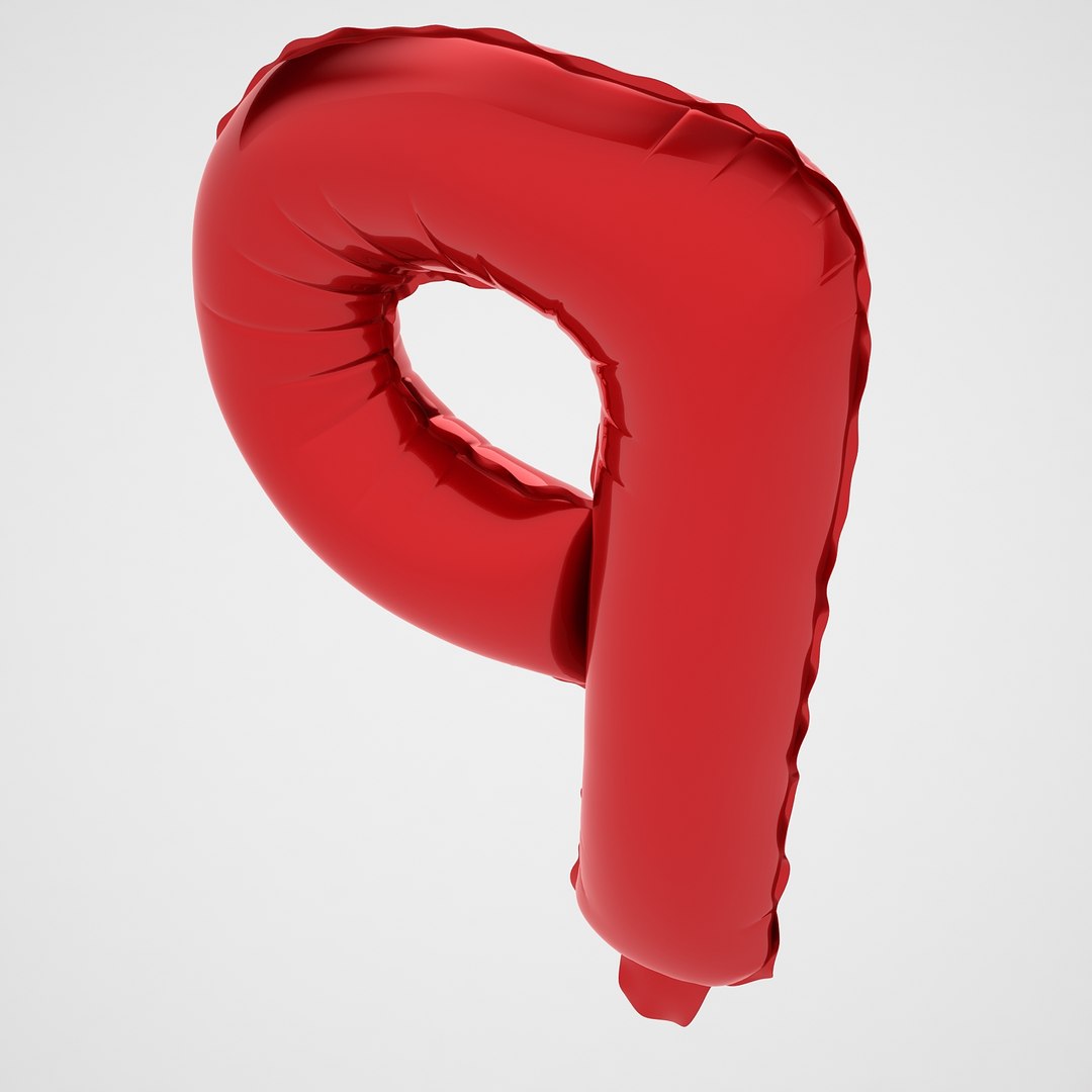 Balloon Letter P 3D Model - TurboSquid 1386308