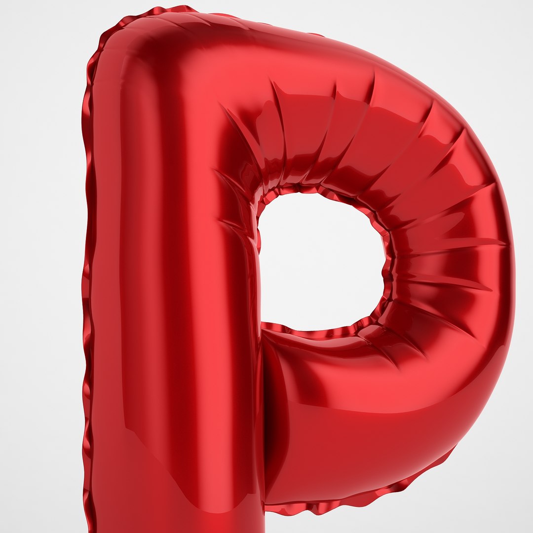 Balloon Letter P 3D Model - TurboSquid 1386308