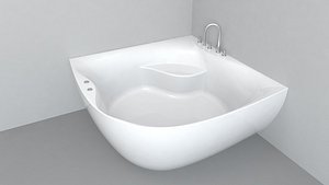bathtub corner 02 3D model