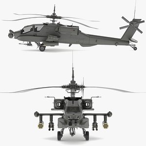 Boeing AH-64D Apache Longbow Helicopter with Cockpit
