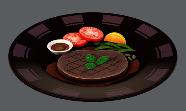 3D steak01 food