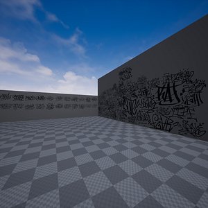 Graffiti Tag Pack Decals for UE4 and Unity model