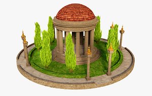 3D Classic Tree Temple