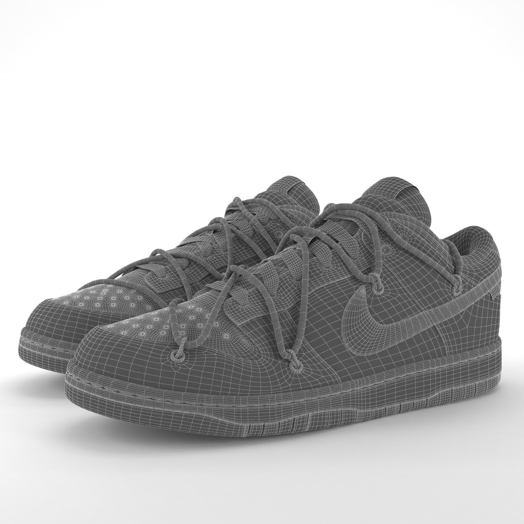3D Model Nike Dunk Off-white University - TurboSquid 1548782