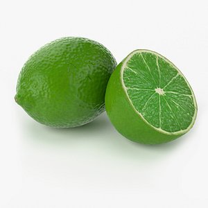 realistic lime fruit real 3d model