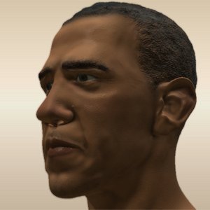 3d head president obama