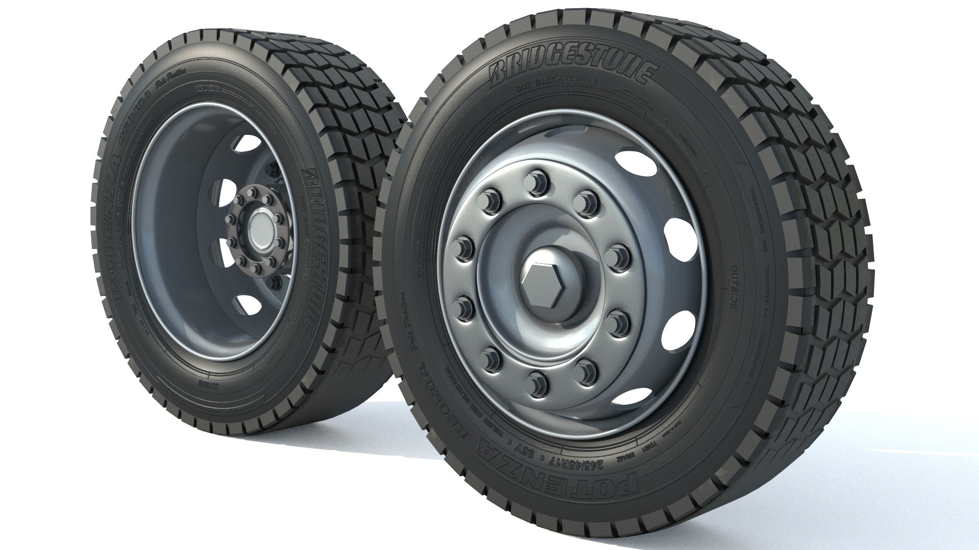 3D Wheel Rim Tire Truck Set - TurboSquid 2339493