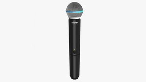 3D model wireless shure beta 58a