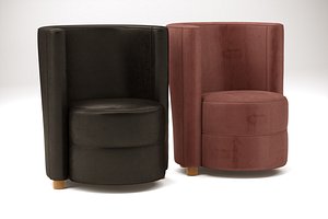 Art Deco Style Lounge and Armchair 3D model