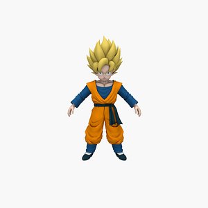 STL file Trunks head of the future SSJ 🔮・3D printable model to