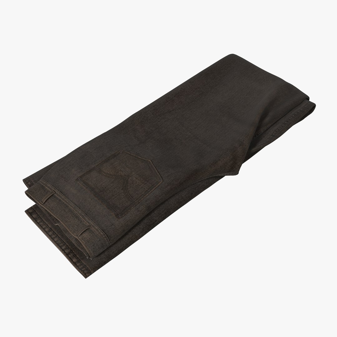 Folded Jeans 3 3D Model 3D model preview