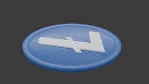 litecoin logo 3D model