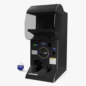 3D Japanese Gashapon Capsule Machine Black