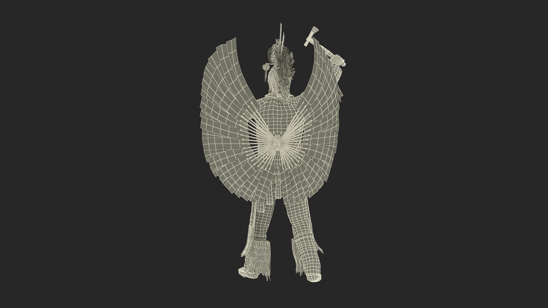 Native American Chief With Tomahawk 3D - TurboSquid 2324011