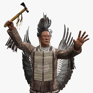 Native American Chief with Tomahawk