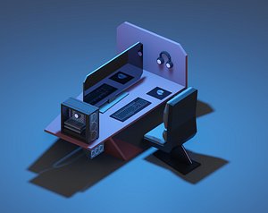Gaming station 3D model