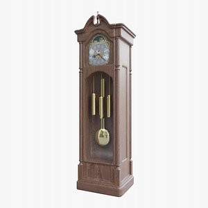 3D grandfather clock model
