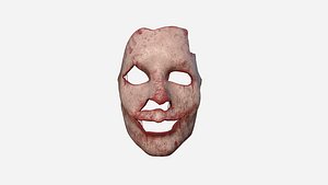 Human Skin Terror Mask A02 Blood Fingers - Character Costume model