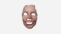Human Skin Terror Mask A02 Blood Fingers - Character Costume