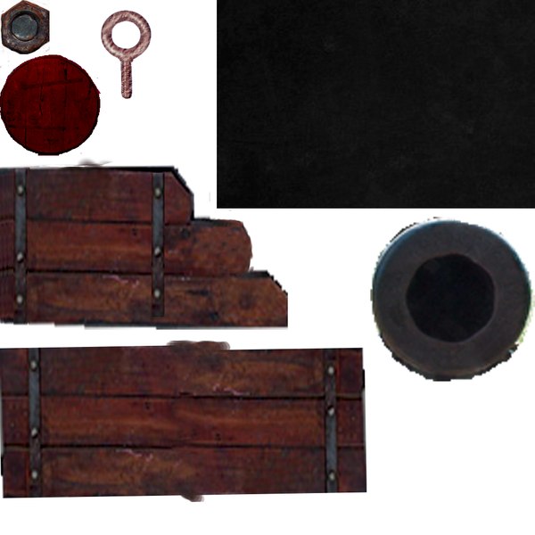 cannon pirate ship 3d model